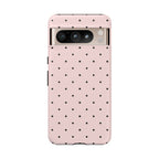 Baby Pink & Black Polka Dot Phone Case