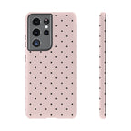Baby Pink & Black Polka Dot Phone Case