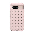 Baby Pink & Black Polka Dot Phone Case