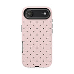 Baby Pink & Black Polka Dot Phone Case