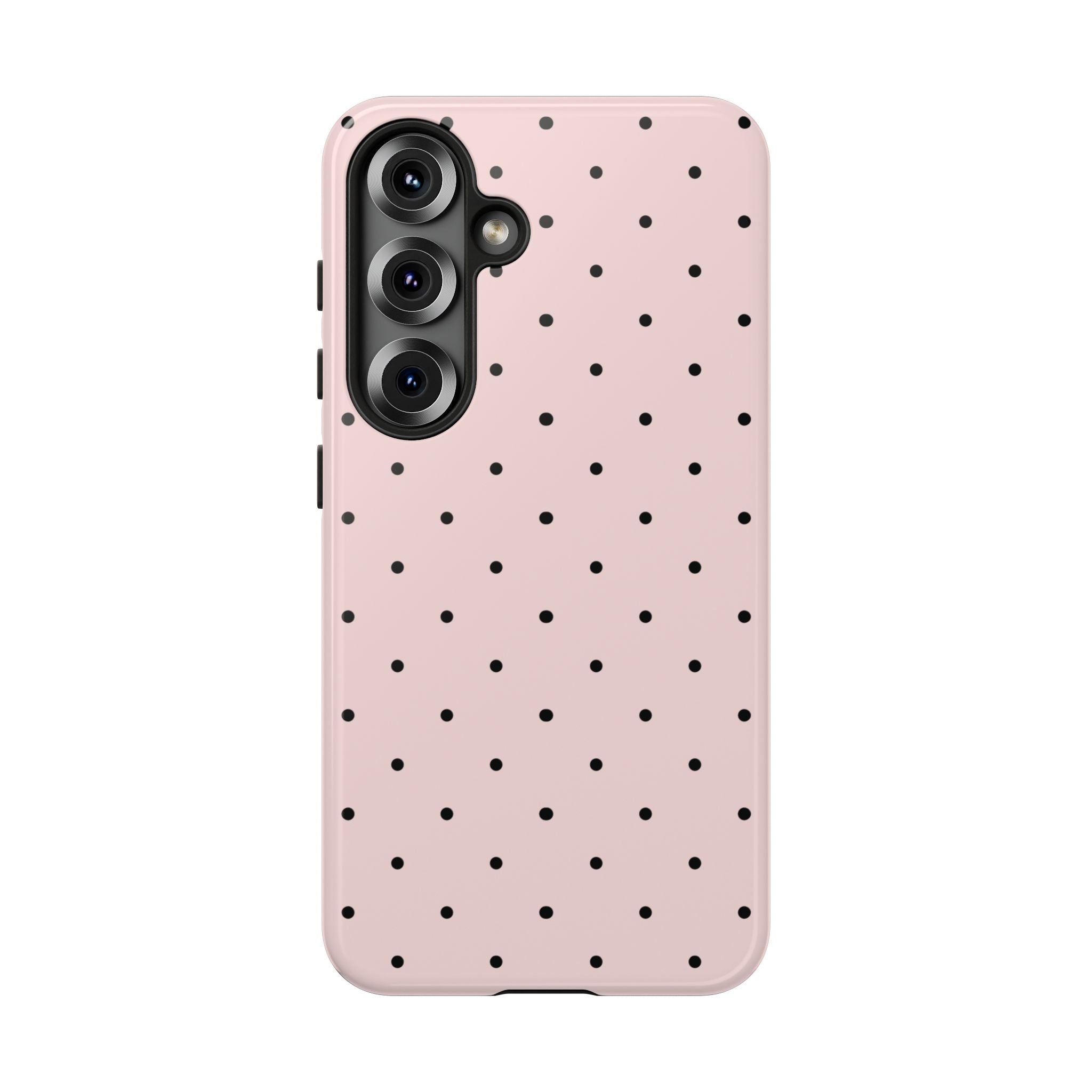 Baby Pink & Black Polka Dot Phone Case