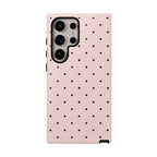 Baby Pink & Black Polka Dot Phone Case