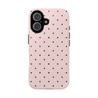Baby Pink & Black Polka Dot Phone Case