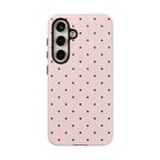 Baby Pink & Black Polka Dot Phone Case