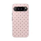 Baby Pink & Black Polka Dot Phone Case