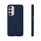 Navy Blue & Cream Polka Dot Phone Case