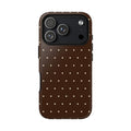 Choco Brown & Pale Yellow Polka Dot Phone Case