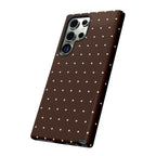 Choco Brown & Pale Yellow Polka Dot Phone Case