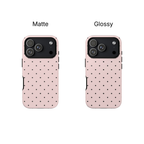 Baby Pink & Black Polka Dot Phone Case