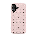 Baby Pink & Black Polka Dot Phone Case