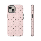 Baby Pink & Black Polka Dot Phone Case