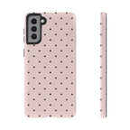 Baby Pink & Black Polka Dot Phone Case
