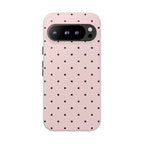 Baby Pink & Black Polka Dot Phone Case