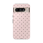 Baby Pink & Black Polka Dot Phone Case