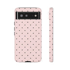 Baby Pink & Black Polka Dot Phone Case