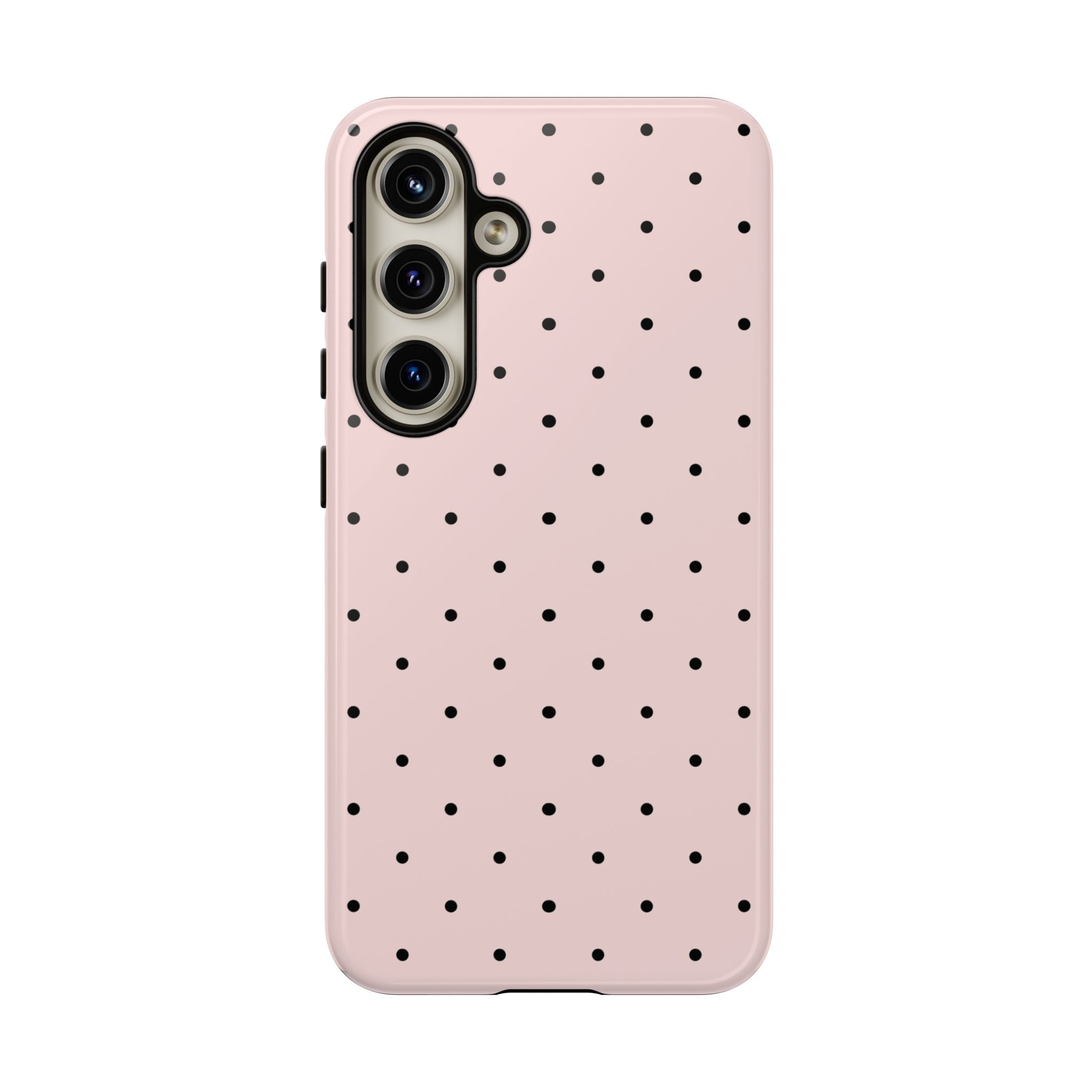 Baby Pink & Black Polka Dot Phone Case