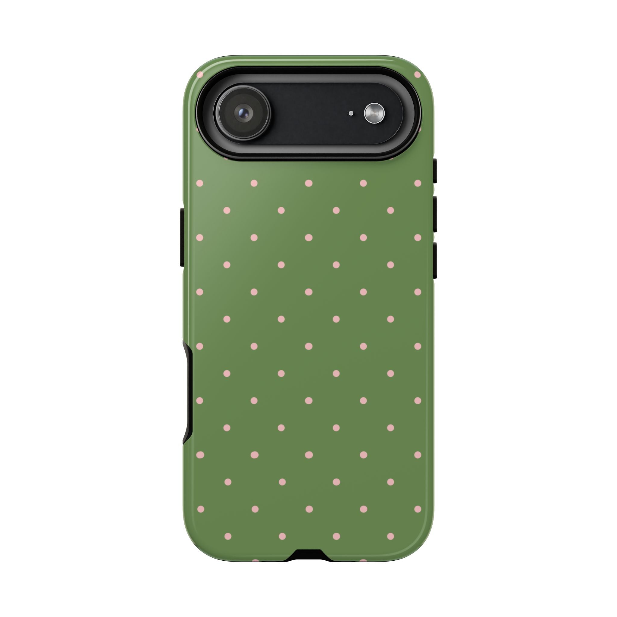 Matcha Green & Pink Polka Dot Phone Case