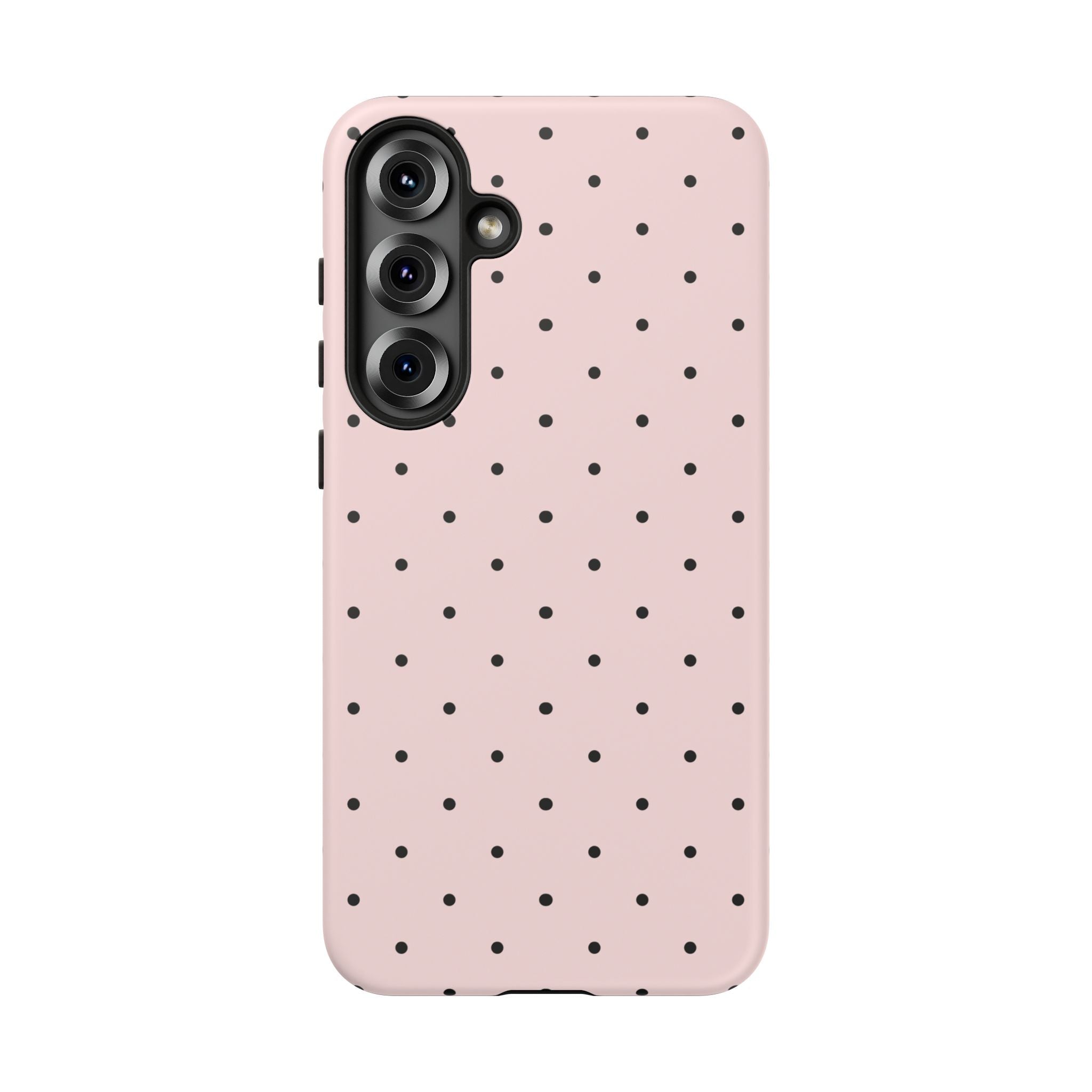 Baby Pink & Black Polka Dot Phone Case