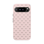 Baby Pink & Black Polka Dot Phone Case