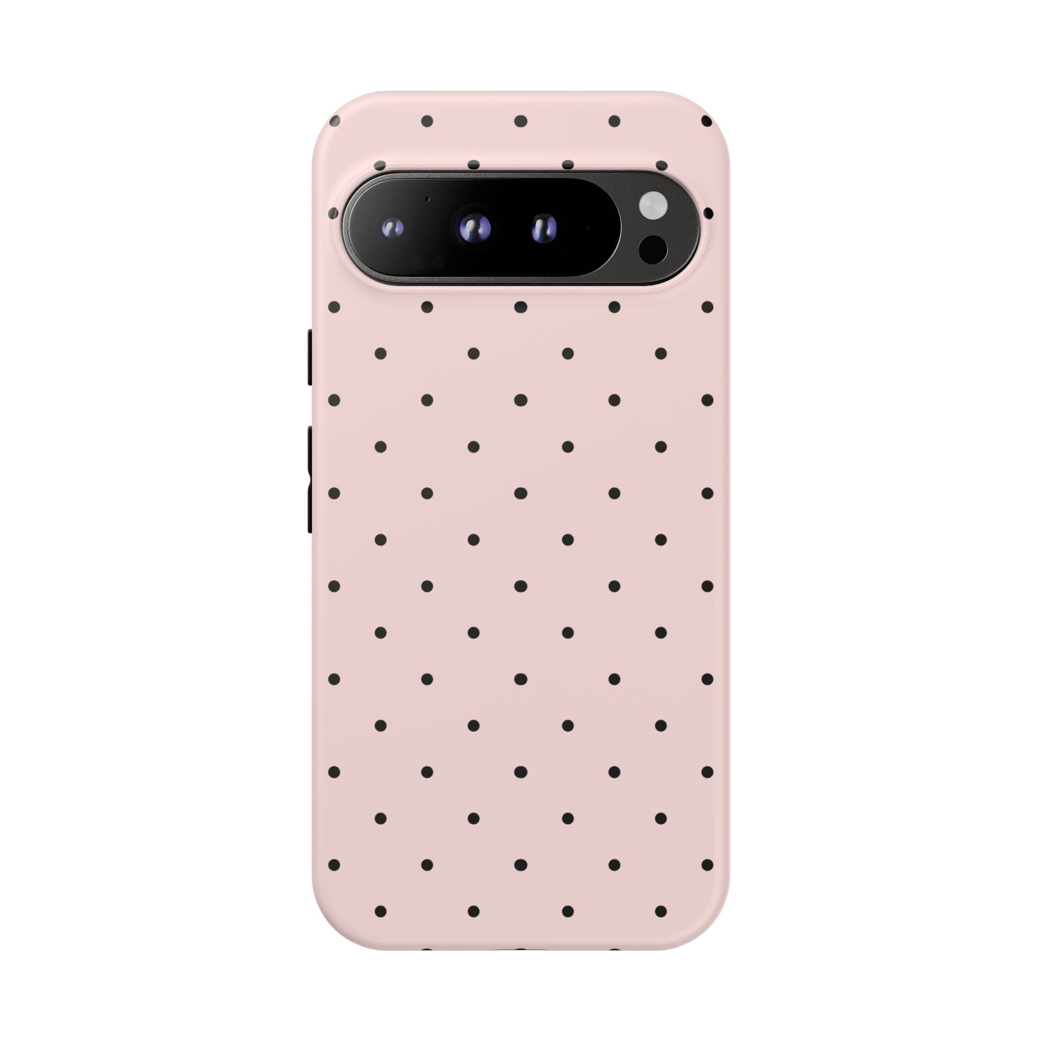 Baby Pink & Black Polka Dot Phone Case