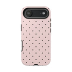 Baby Pink & Black Polka Dot Phone Case